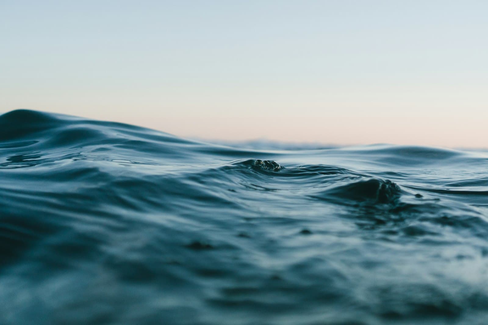 Calm Atlantic water at dusk