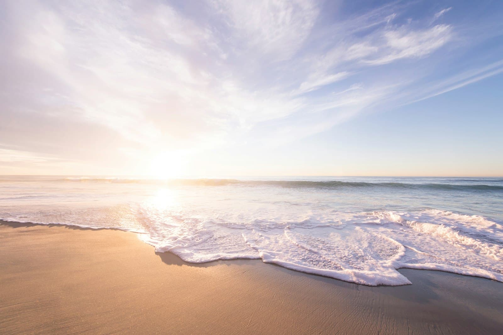 Soft evening light over the Atlantic shore